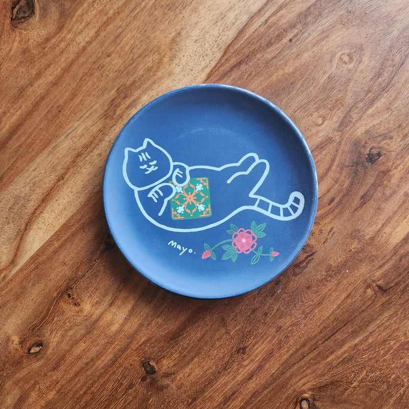 Peranakan Flora & Kitties Mini Bamboo Plates