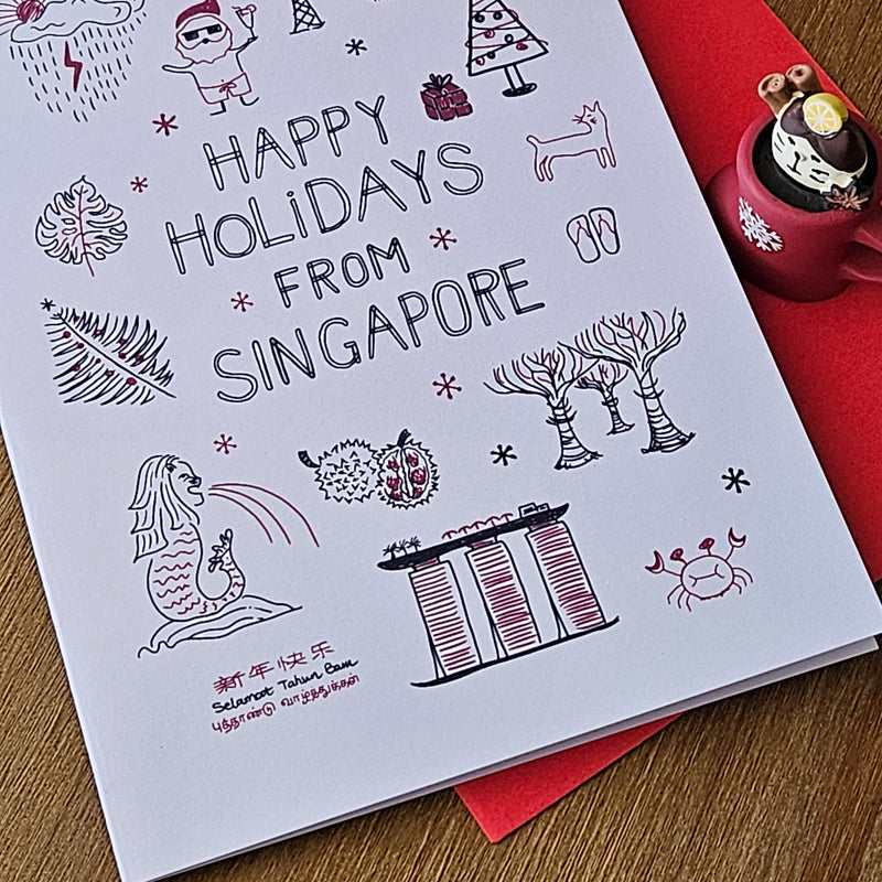 Happy Holidays from Singapore Greeting Card
