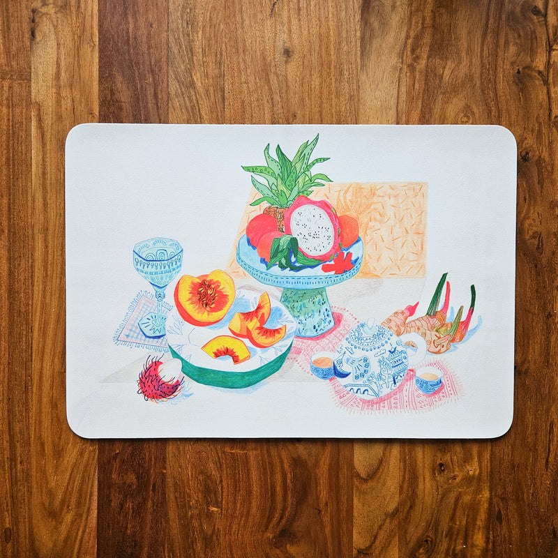 PU Leather Placemat Singapore Theme