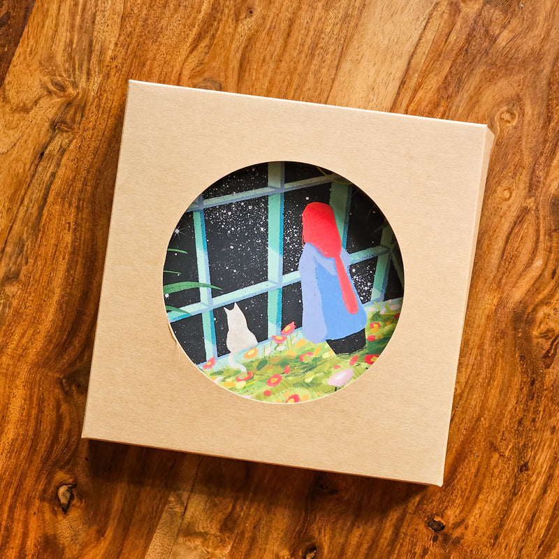 Artsy Girls & their Cats 8" Bamboo Plates