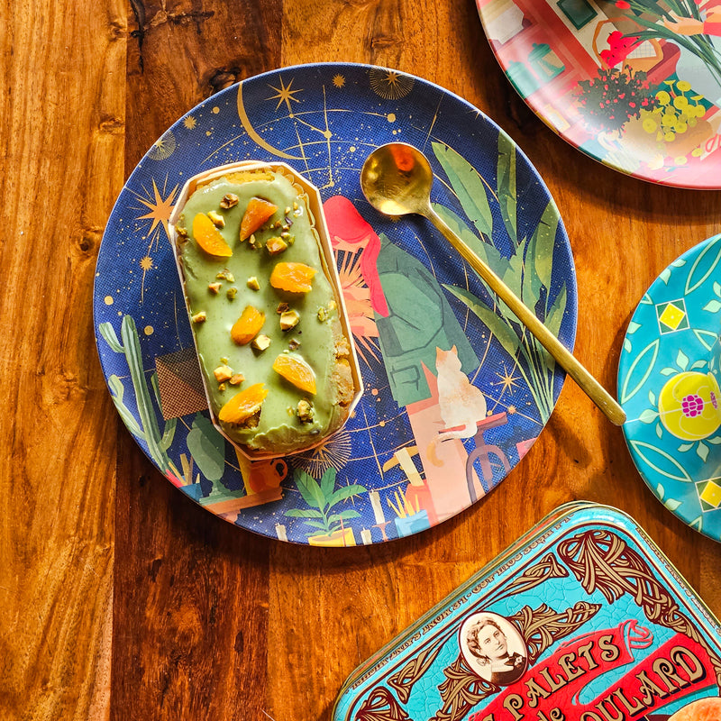 Artsy Girls & their Cats 8" Bamboo Plates