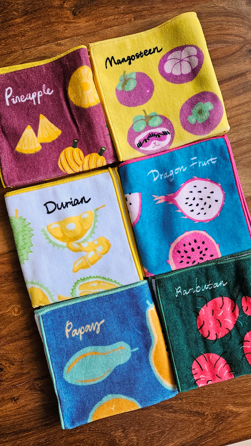 Singapore Fruits Towel Handkerchief