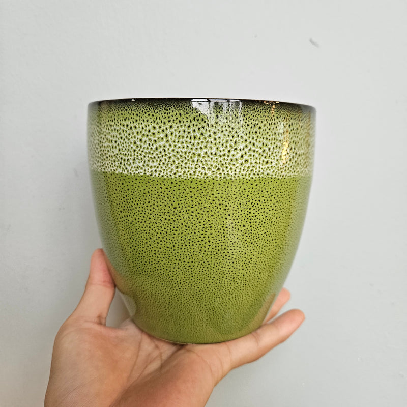 Ceramic Pot with green glaze