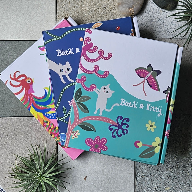 Batik & Kitty Ceramic Plate - all 3 designs bundle
