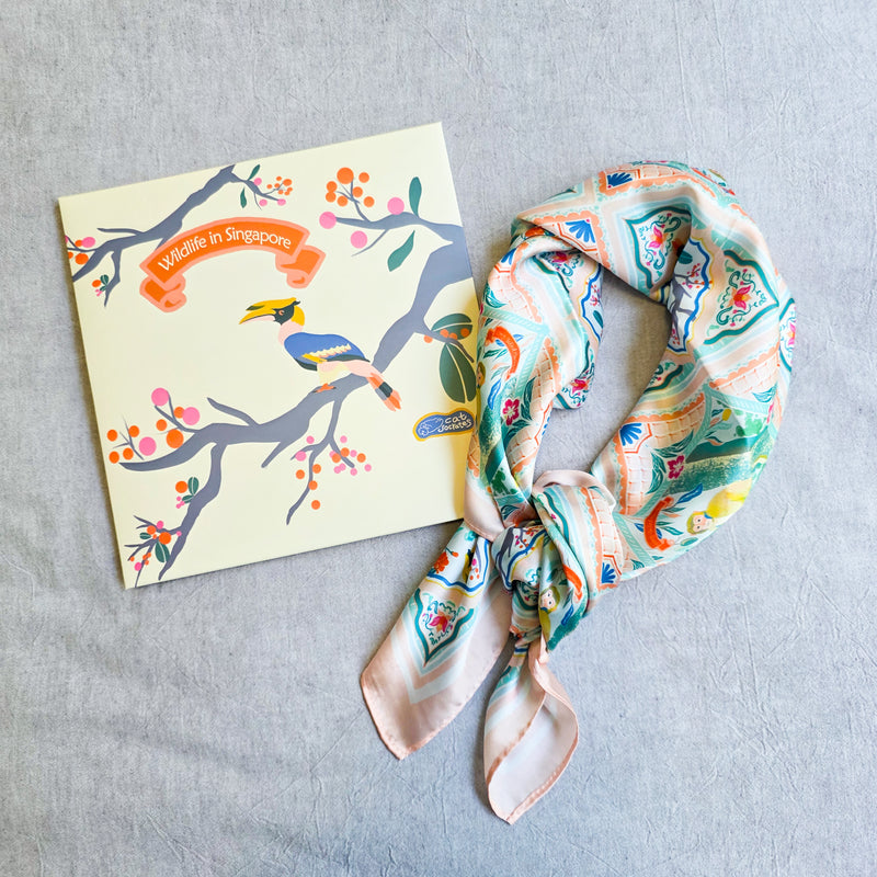 Wildlife in Singapore Scarf - pink