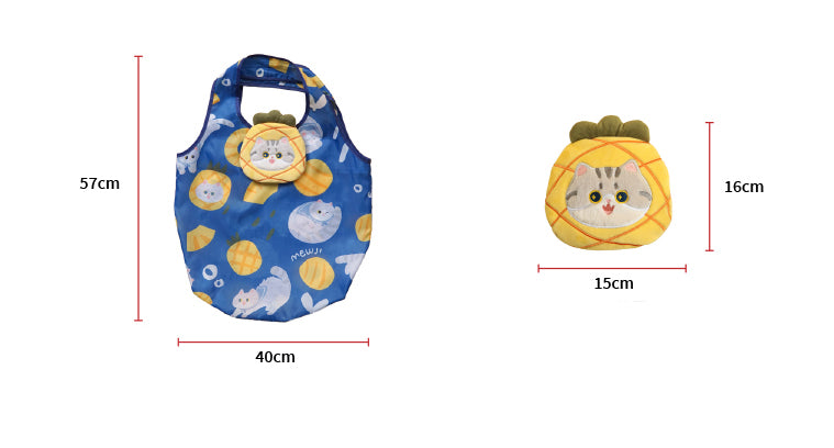 Fluffy Kitty Face Shopper Bag Pineapple