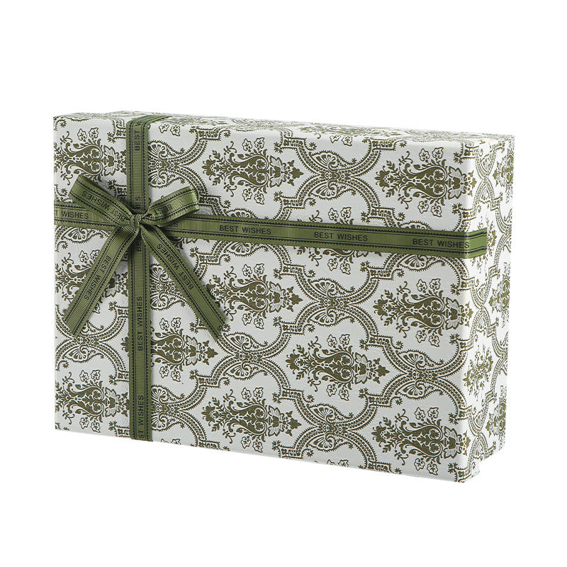 Rose Tile Silk Scarf - Grey