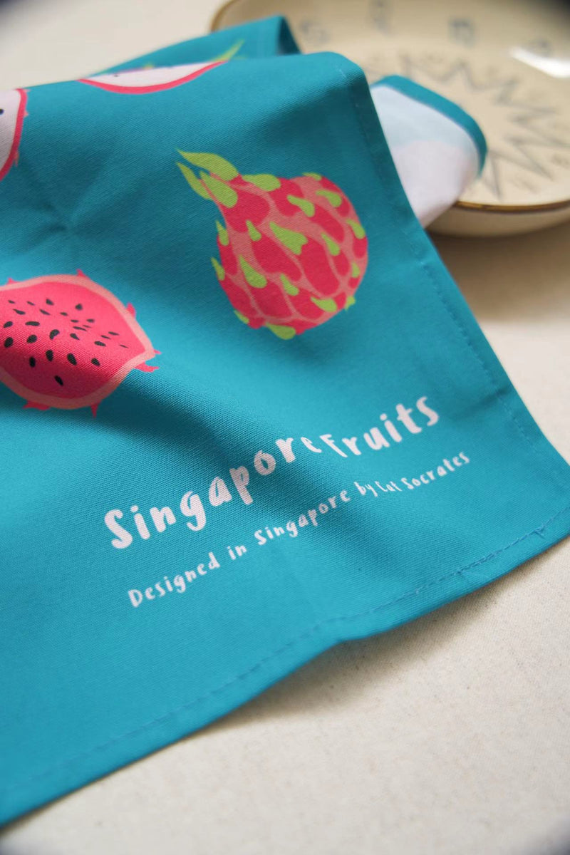 Singapore Fruits Tea Towel - Dragon fruit