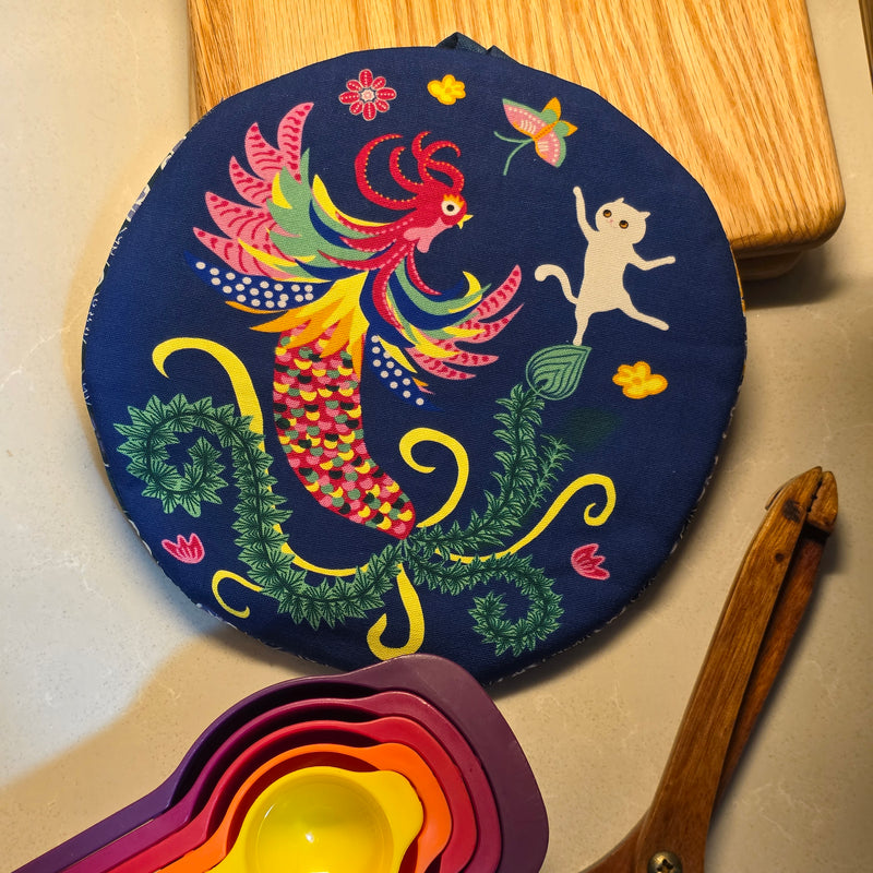 Batik & Kitty Pot holder