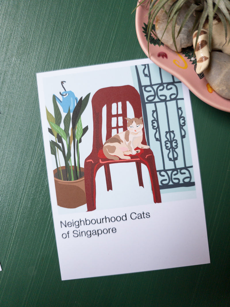 The Neighbourhood Cats of Singapore Postcard