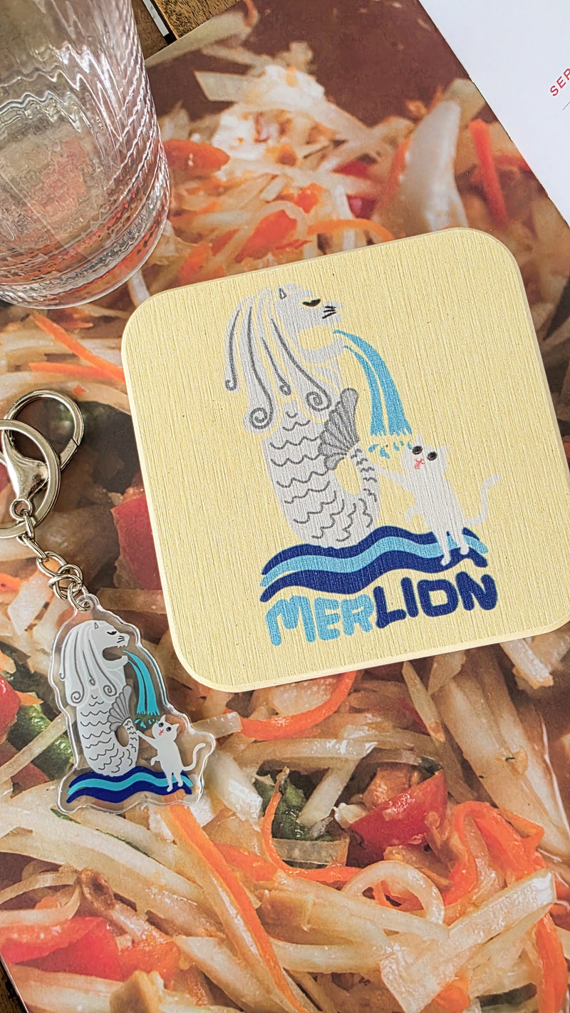 Diatomite Coaster Kitty & Singapore Landmark Collection