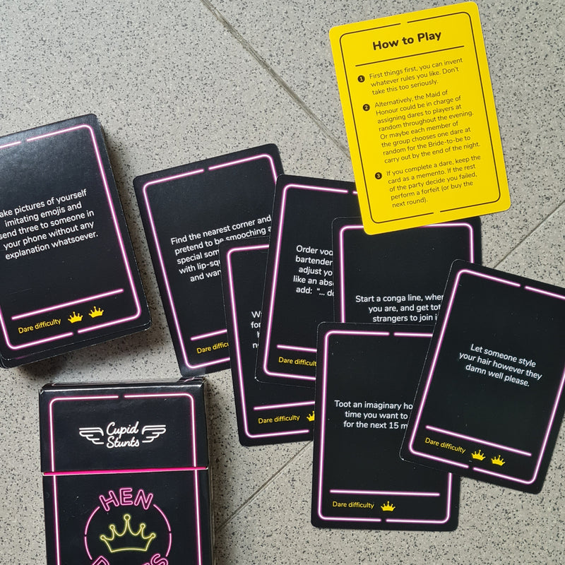 Cupid Stunts Cards - The Hen Dares Edition