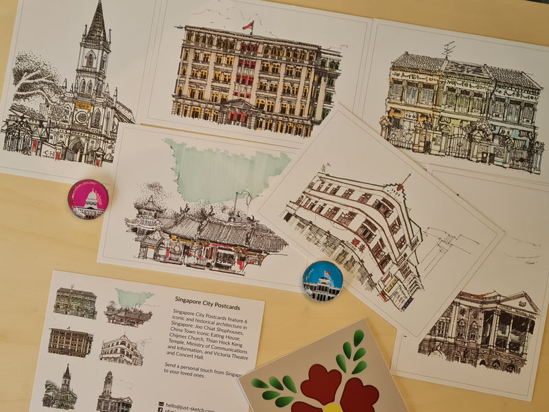 Singapore City Postcard Set