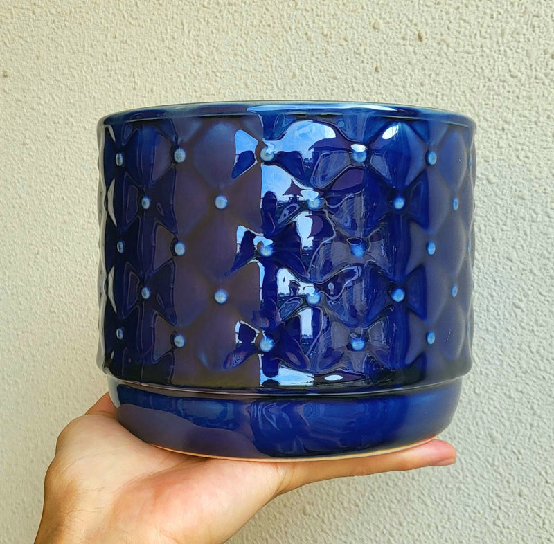 Ceramic Royal Blue Pattern Pot