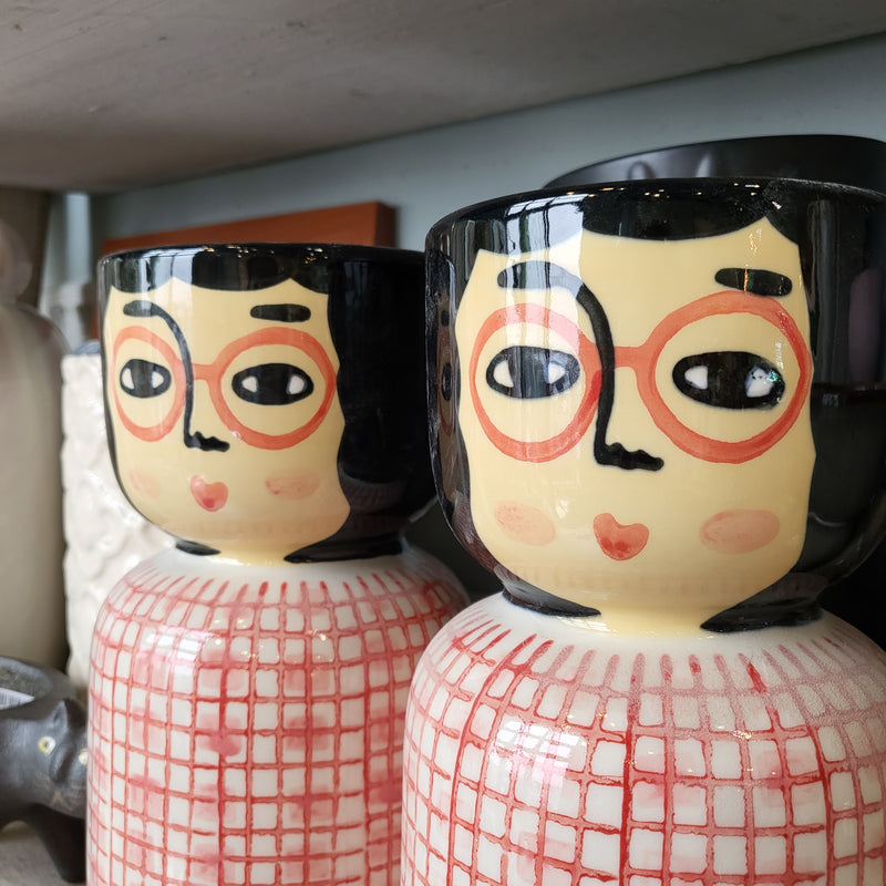 Ceramic Japanese Doll Vase