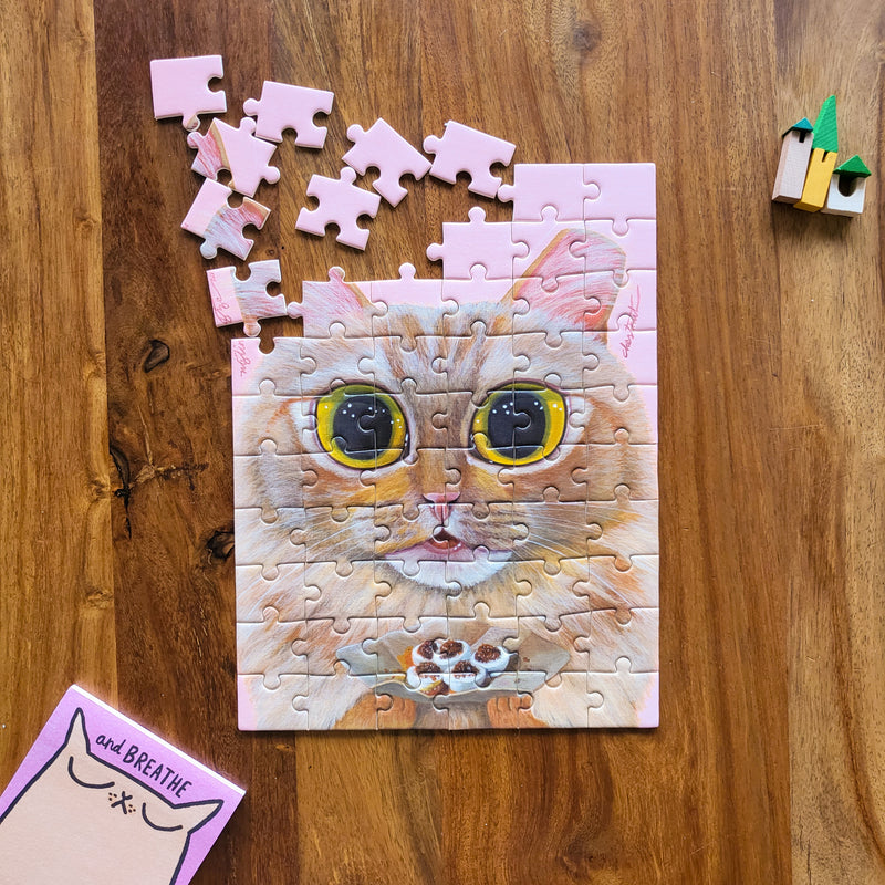 Greeting Card Puzzle - I Met A Cat