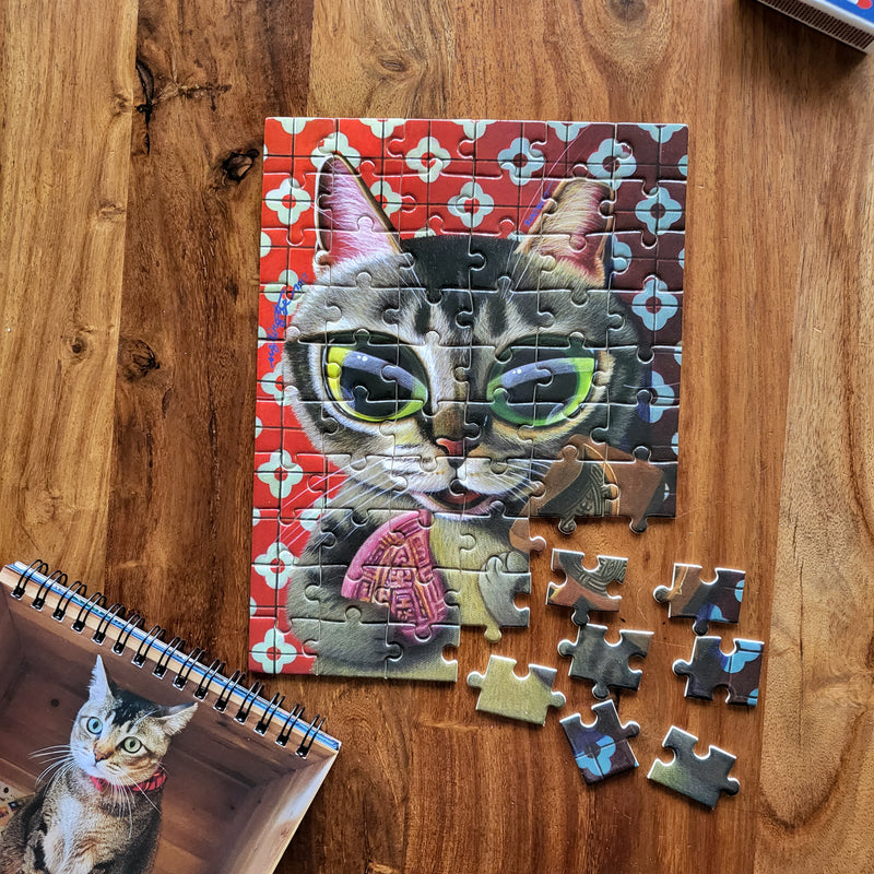 Greeting Card Puzzle - I Met A Cat