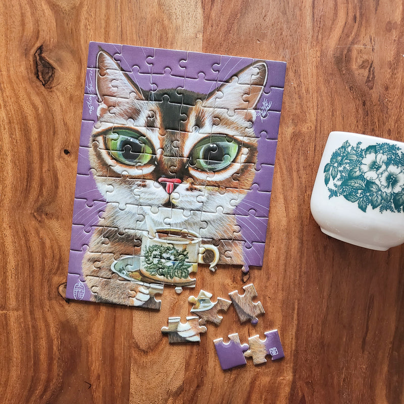 Greeting Card Puzzle - I Met A Cat