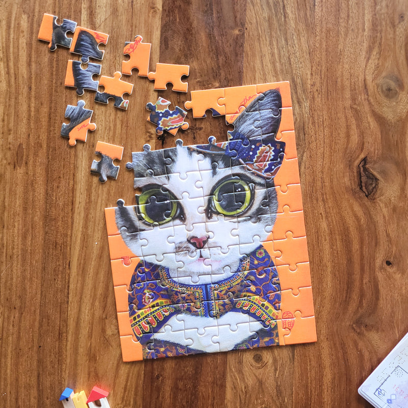 Greeting Card Puzzle - I Met A Cat