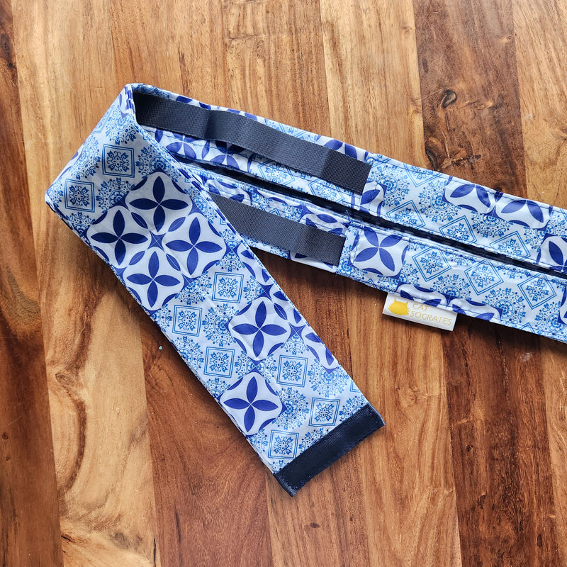 Instantly Fold Shopper Bag Mix Blue Tile