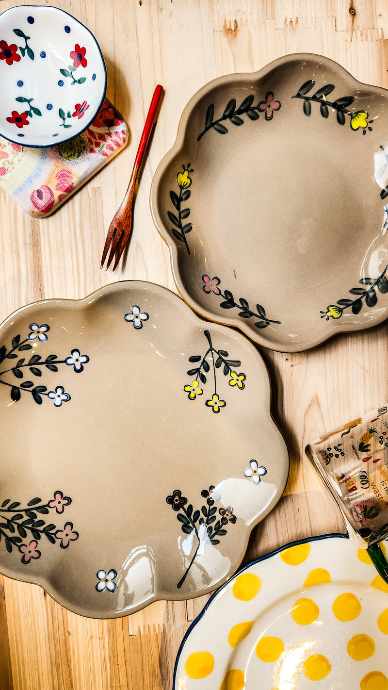 Vintage Clay Style Ceramic Plate series