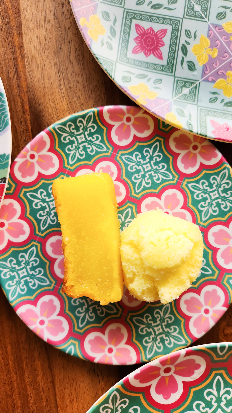 Peranakan Tile Bamboo Plate - Plum Blossom