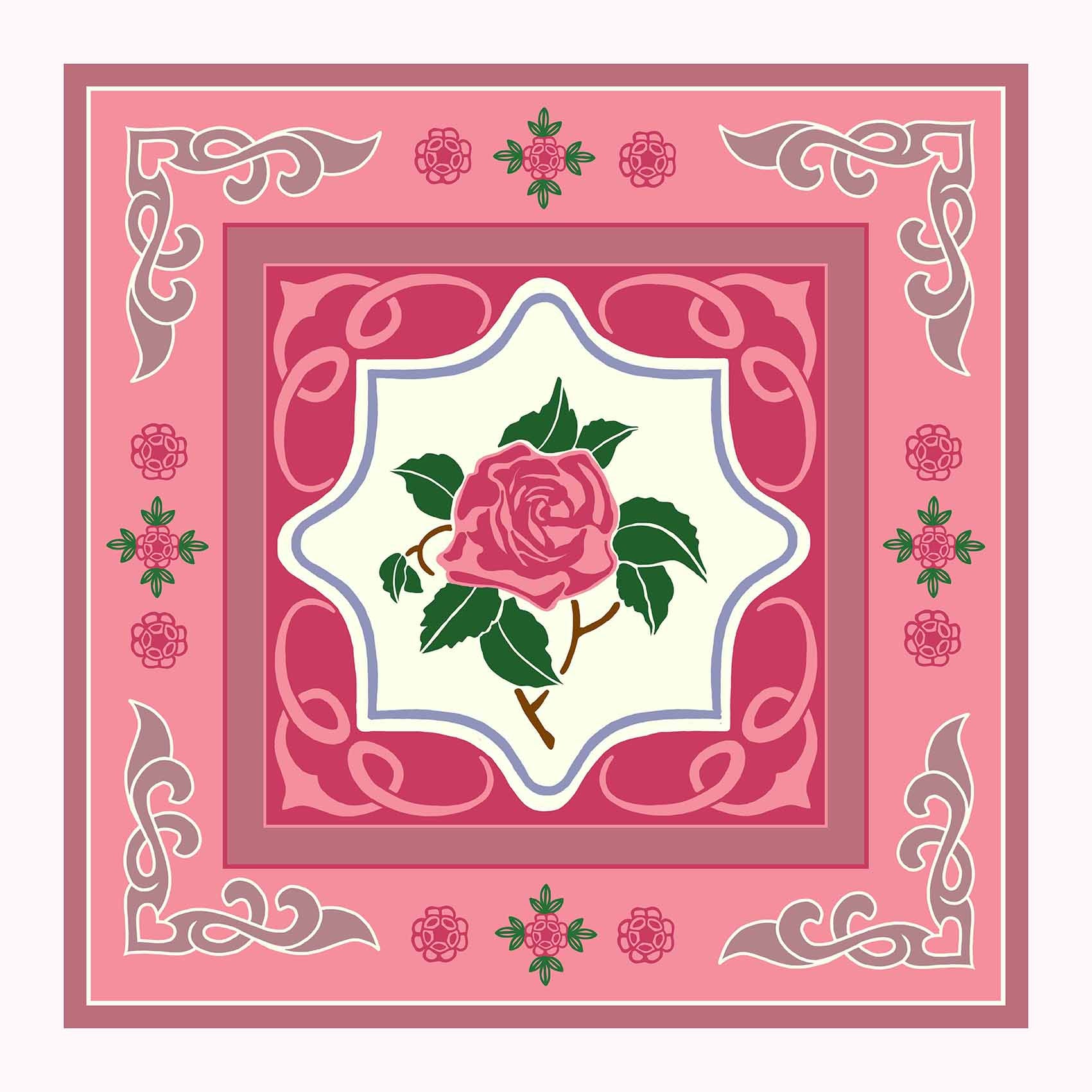 Bcpetrin Silk Scarf Rose main image 1