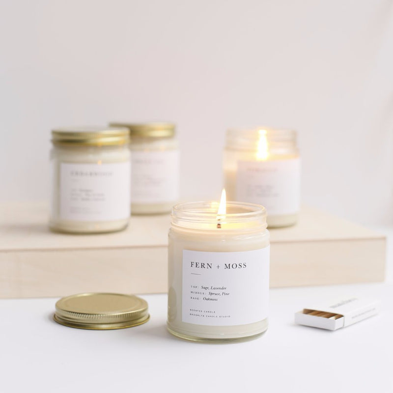 Fern+Moss Minimalist Candle by Brooklyn Candle Studio