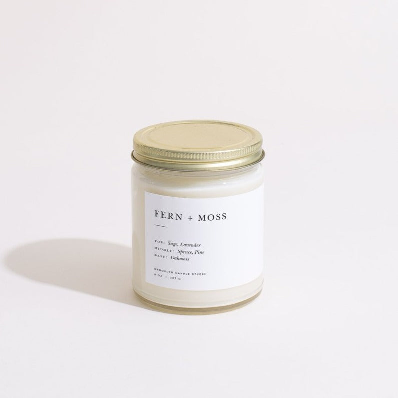 Fern+Moss Minimalist Candle by Brooklyn Candle Studio