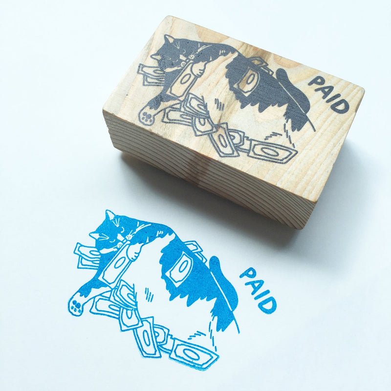 Small business wooden stamp