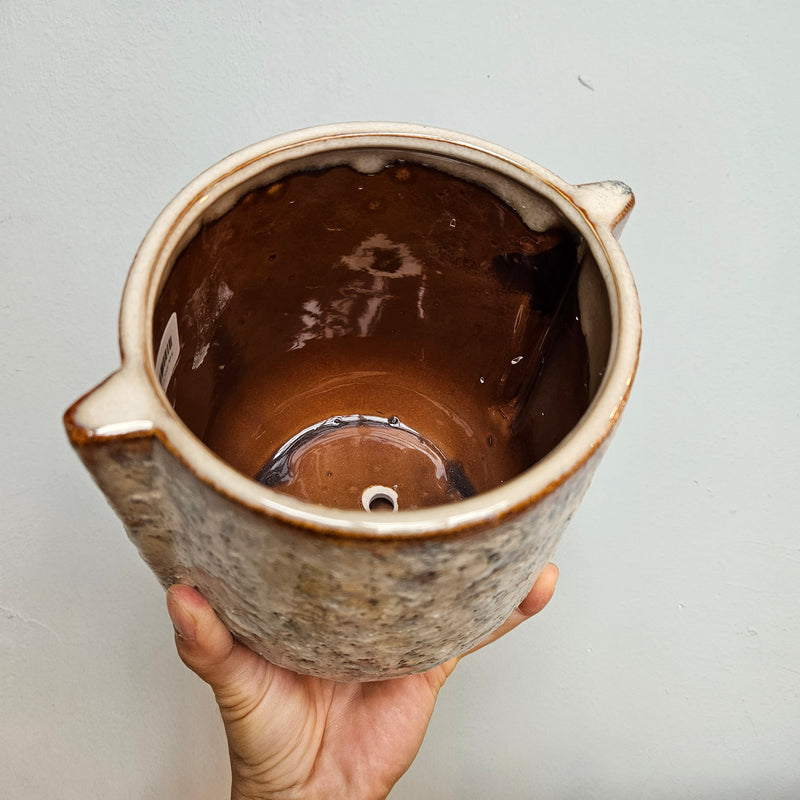 Ceramic Natural Stone Finishing Pot with ears