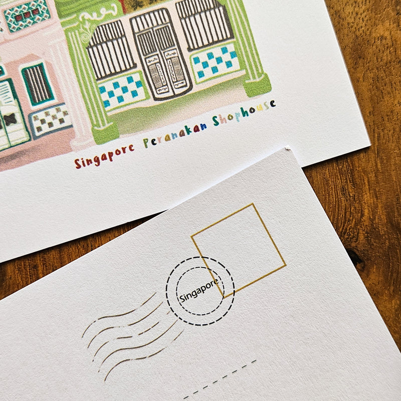 Colorful Shophouse Postcard