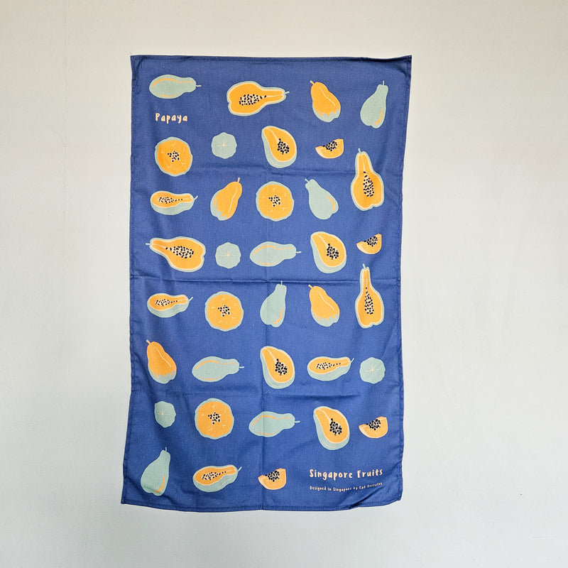 Singapore Fruits Tea Towel - Papaya