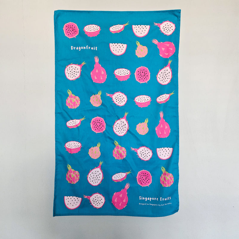 Singapore Fruits Tea Towel - Dragon fruit