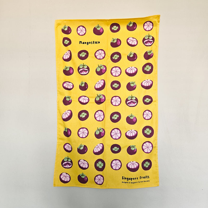 Singapore Fruits Tea Towel - Mangosteen