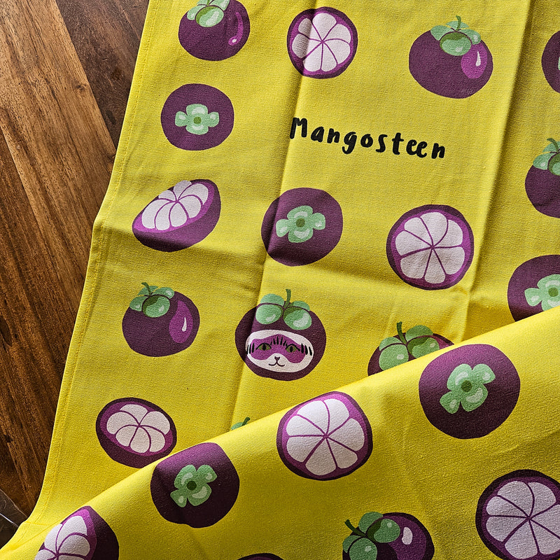 Singapore Fruits Tea Towel - Mangosteen