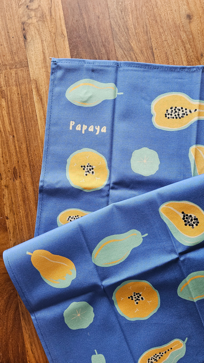 Singapore Fruits Tea Towel - Papaya