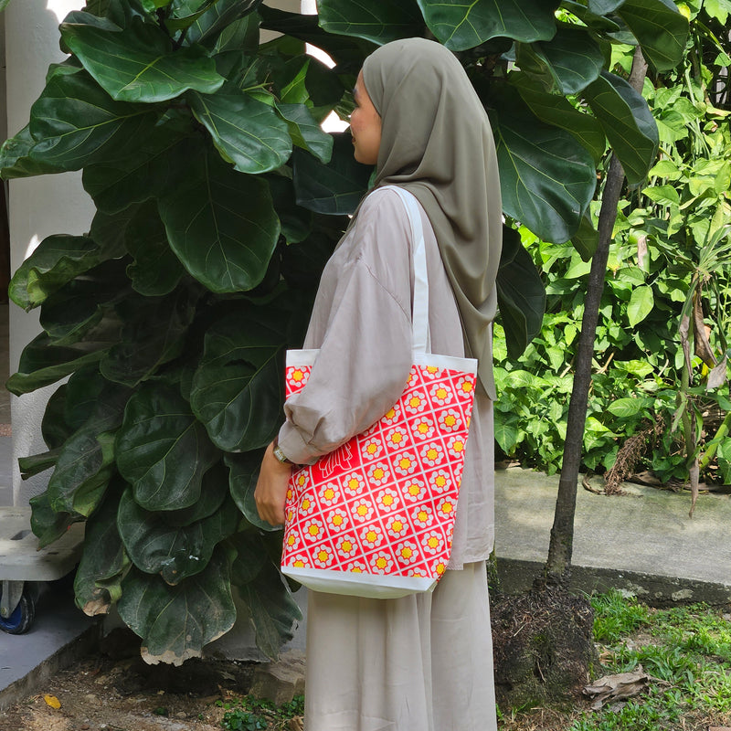 Peranakan Tote Bag - Red