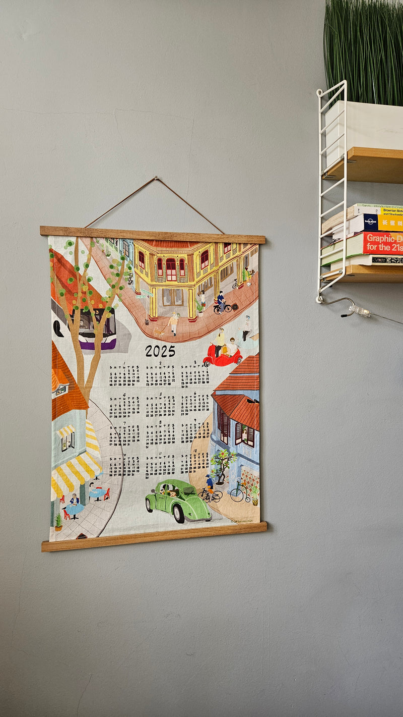 2025 Linen Wall Calendar Joo Chiat Road