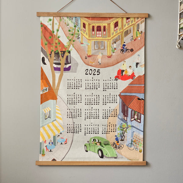 2025 Linen Wall Calendar Joo Chiat Road