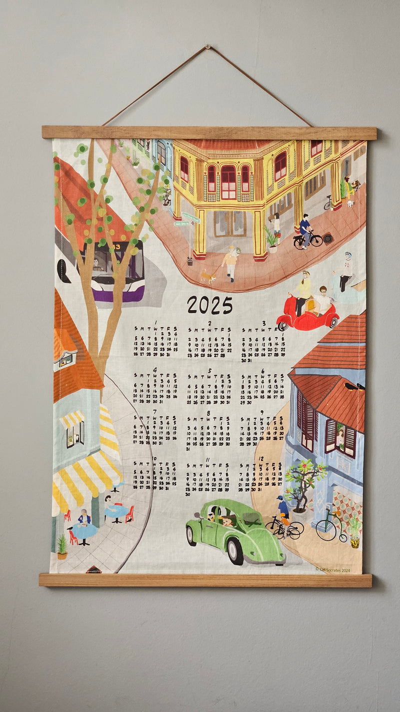 2025 Linen Wall Calendar Joo Chiat Road