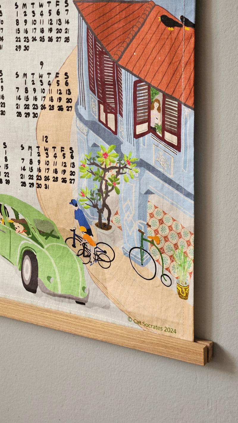 2025 Linen Wall Calendar Joo Chiat Road