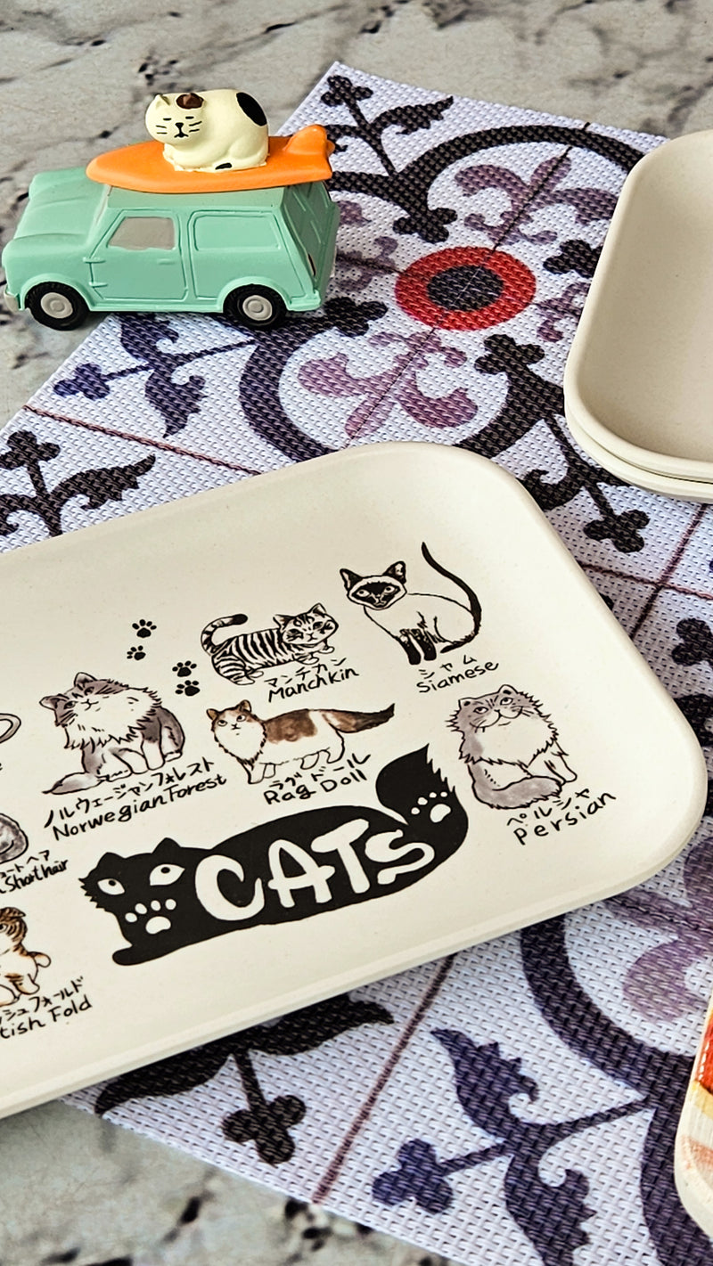 Cat Breed Bamboo Tray