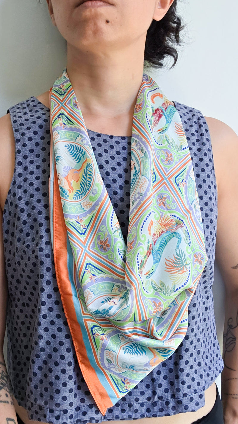 Wildlife in Singapore Scarf - orange