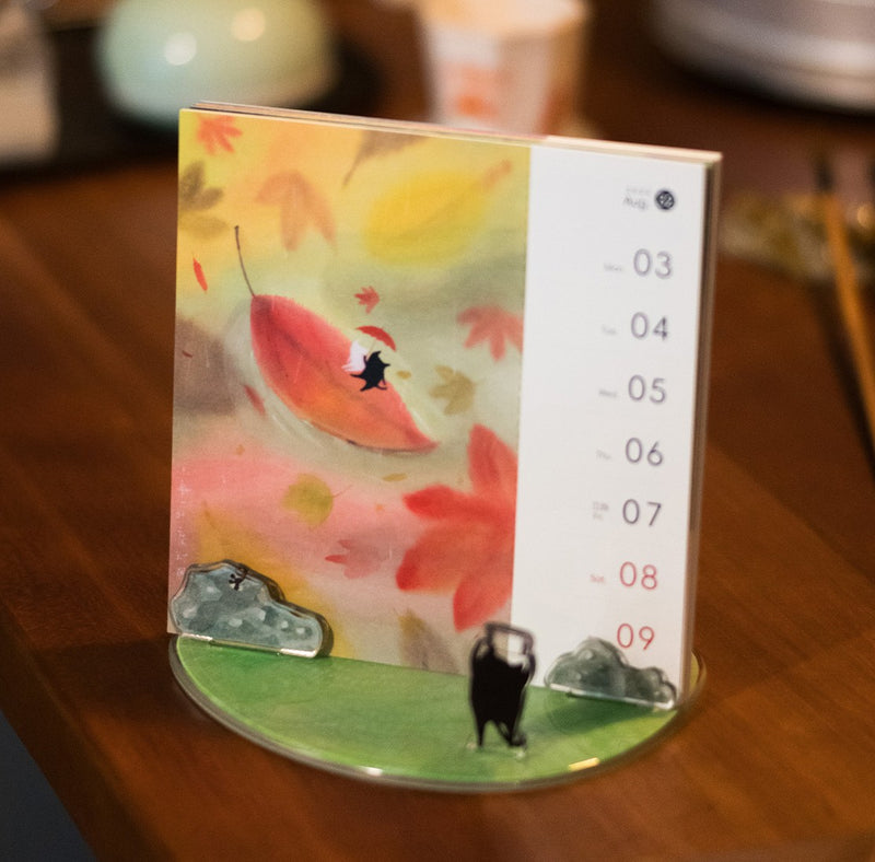 (Pre-order) Black Cat & His Friend 2026 Weekly Desktop Calendar