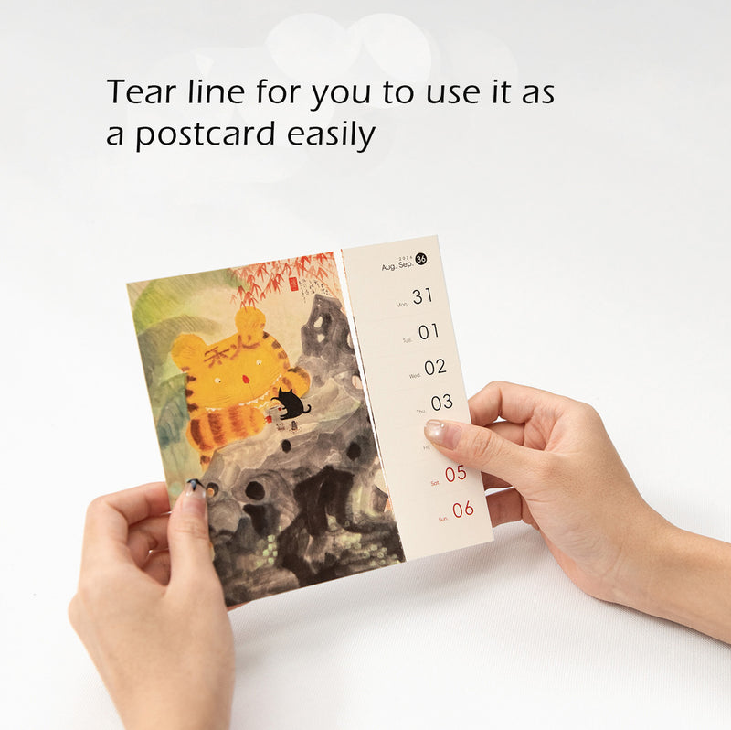 (Pre-order) Black Cat & His Friend 2026 Weekly Desktop Calendar