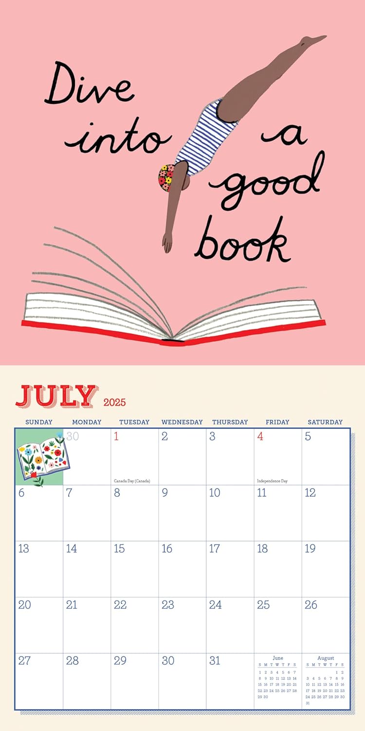 Book Nerd Mini Wall Calendar 2025