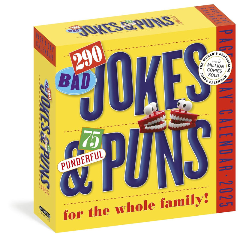 290 Bad Jokes & 75 Punderful Puns Page-A-Day 2025 Box Calendar