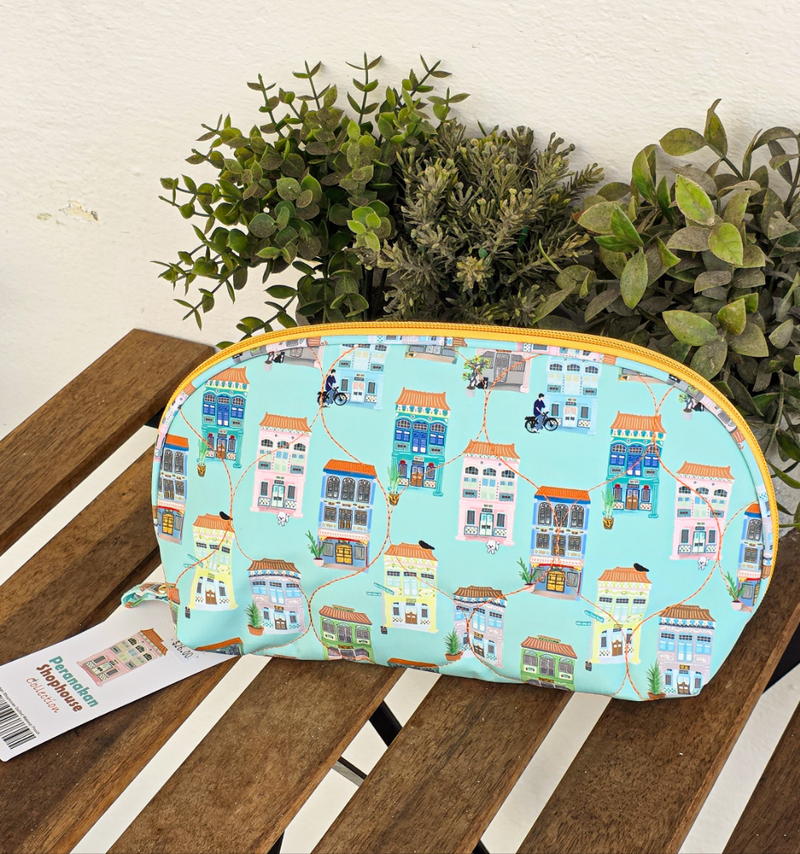 Peranakan Shophouse Quilted Make Up Pouch