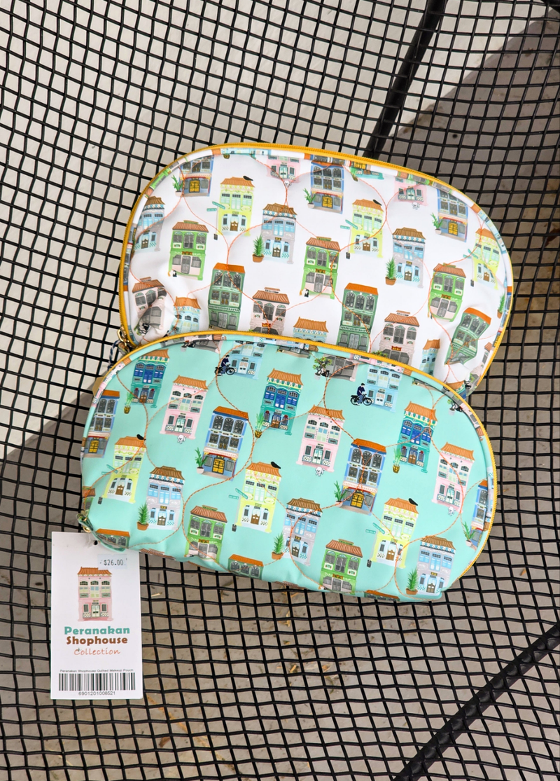 Peranakan Shophouse Quilted Make Up Pouch